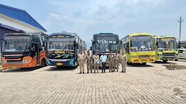 ऋषिकेश में परिवहन विभाग का बड़ा एक्शन, नियमों का उल्लंघन करने पर 6 टूरिस्ट बसें सीज