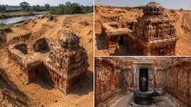 रेत का सीना चीरकर बाहर आया 300 साल पुराना मंदिर, खुद परशुराम ने की थी स्थापना