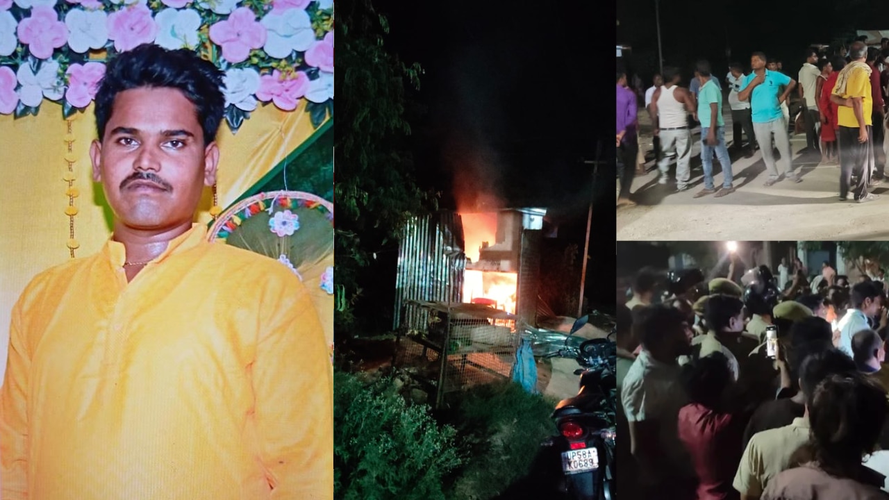संतकबीरनगर में सरेराह युवक की गला रेतकर निर्मम हत्या;आक्रोशित भीड़ ने आरोपी की दुकान बाइक फूंकी, इलाके में तनाव
