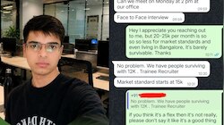 कैंडिडेट ने ₹25,000 रुपये की नौकरी ठुकराई तो HR बोली- लोग ₹12,000 में जी रहे!