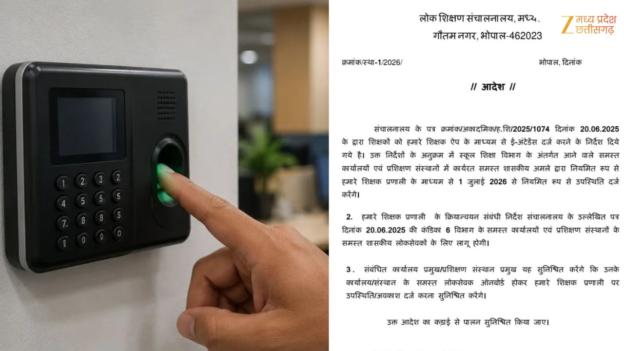MP में शिक्षा विभाग का बड़ा फैसला: हर कर्मचारी को लगानी होगी ई अटेंडेंस; अभी तक सिर्फ शिक्षकों के लिए लागू थी व्यवस्था