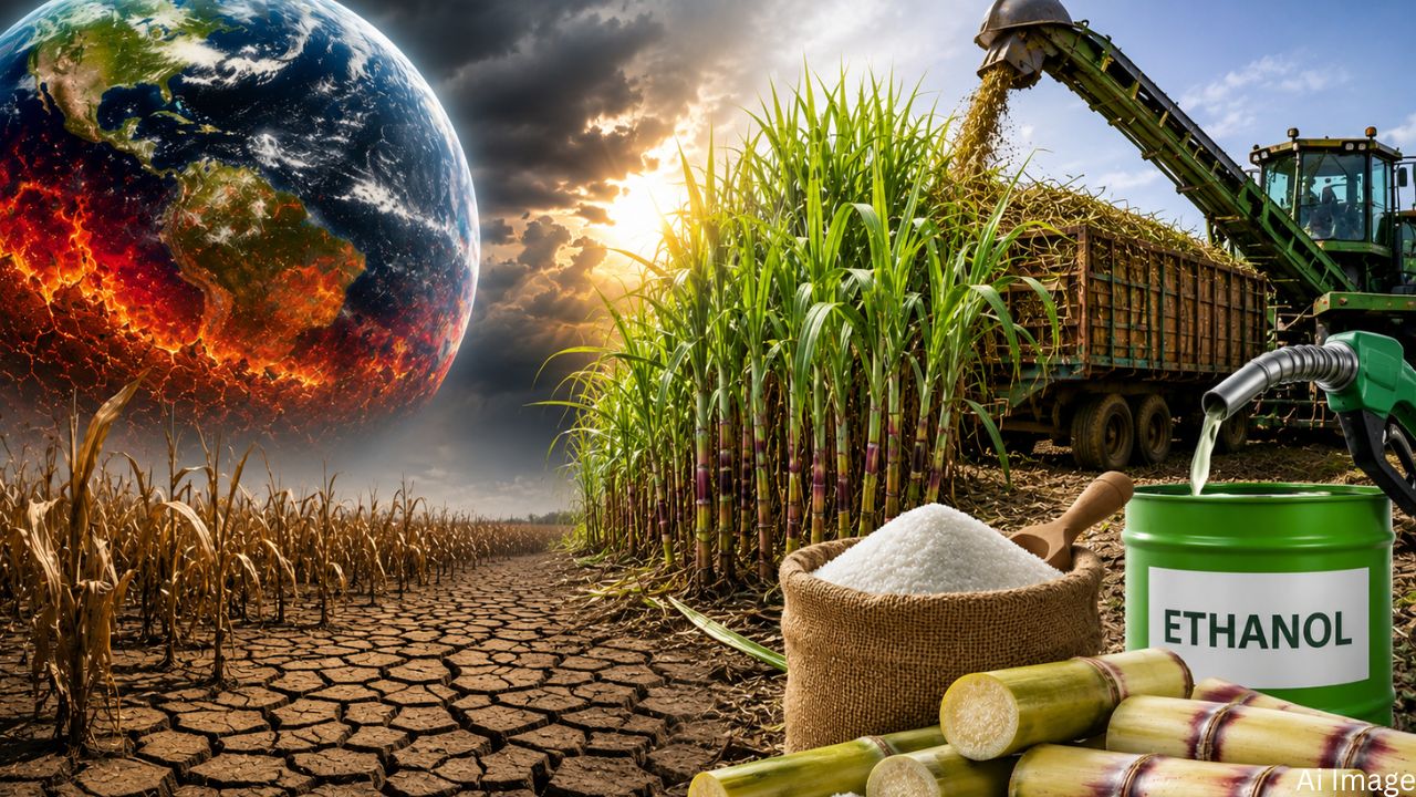 el nino 2026 and ethanol pressure may hit sugar production in india could prices rise amid cane crisis | El Nino ने बढ़ाई चिंता तो Ethanol ने बढ़ाया दबाव... गन्ने पर मंडराया