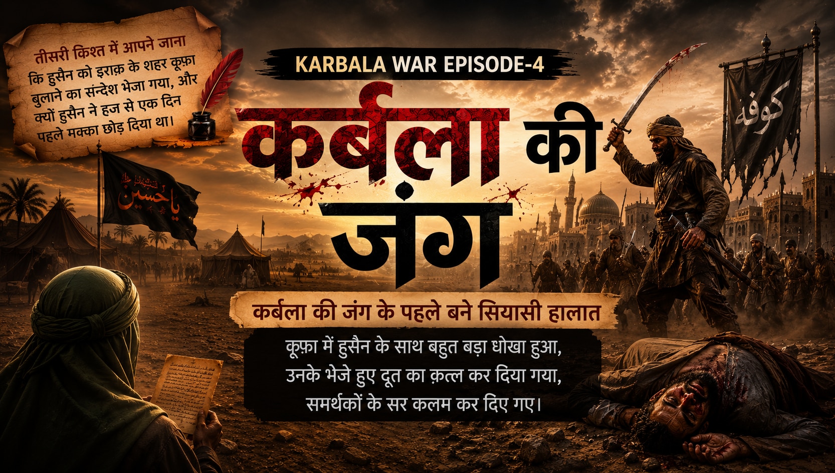 हुसैन के आने की खबर से कूफा में कत्लेआम; रास्ते में दुश्मन ने चप्पे-चप्पे पर बिछा दी जाल