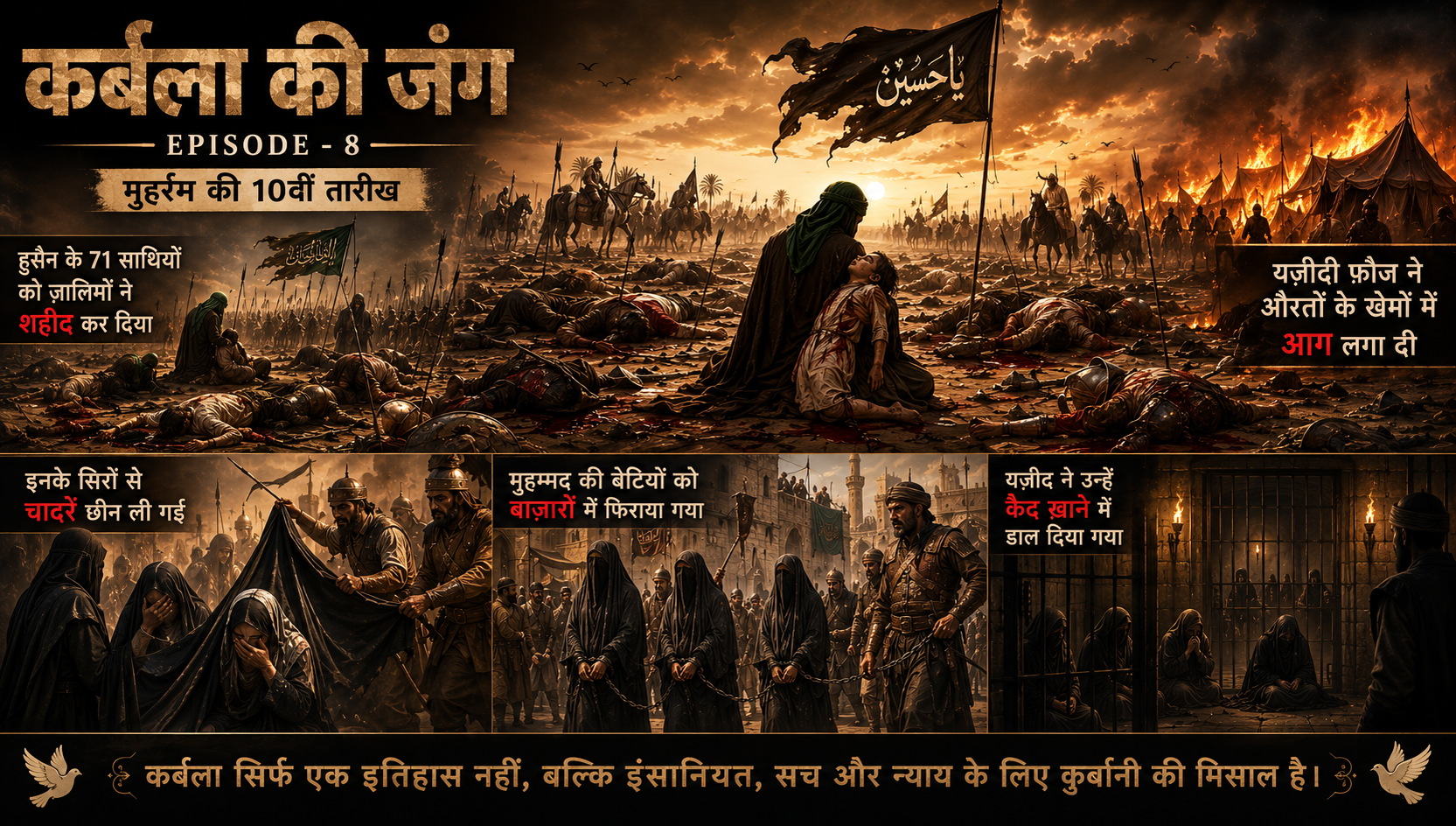 Battle of Karbala: हुसैन 71 साथियों संग शहीद; जानिए खेमे की महिलाओं के साथ क्या हुआ? Battle of Karbala: हुसैन 71 साथियों संग शहीद; जानिए खेमे की महिलाओं के साथ क्या हुआ?
