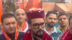 जाखू मंदिर में अनुराग ठाकुर ने किए हनुमान जी के दर्शन