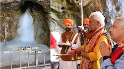 हर-हर महादेव की गूंज के साथ अमरनाथ यात्रा का शंखनाद, मनोज सिन्हा ने की 'प्रथम पूजा'