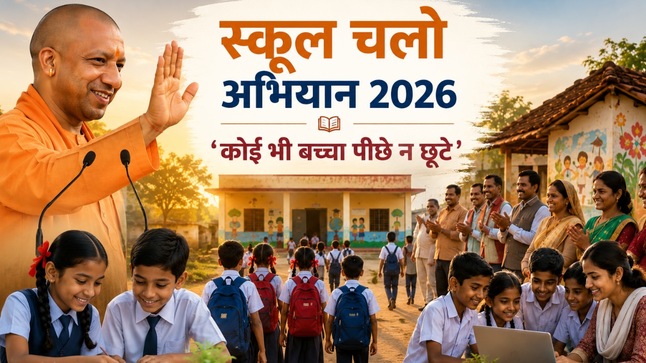 स्कूल चलो अभियान 2026: हर बच्चे को शिक्षा का अधिकार, यूपी में सीएम योगी ने शुरू किया ‘कोई भी बच्चा पीछे न छूटे’ जनआंदोलन