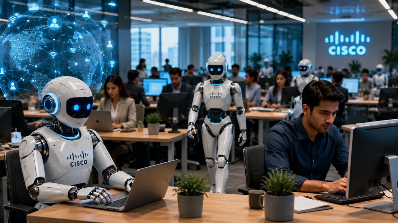 Cisco का सबसे बड़ा एक्सपेरिमेंट! 90,000 इंसानों के साथ काम करेंगे 90,000 AI रोबोट, करेंगे ऑफिस का सारा काम