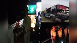 गंगा एक्सप्रेसवे पर मौत बनकर दौड़ी स्लीपर बस, रेलिंग तोड़ 20 फीट नीचे गिरी, 36 घायल