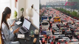 Gurugram में भारी बारिश से लंबे जाम फंसे लोग, कंपनियों से Work From Home की अपील