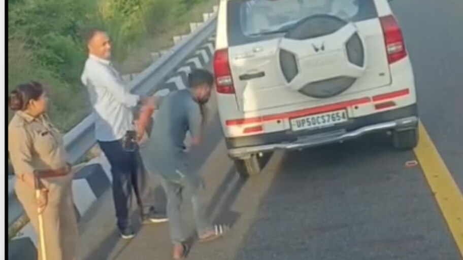 एक्सप्रेसवे पर अफसर का 'थप्पड़कांड'! ट्रक चालक से मारपीट का VIDEO वायरल, विभाग ने मांगा जवाब