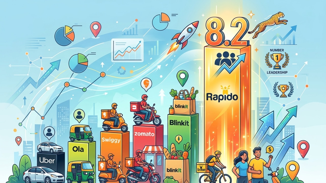 Rapido बनी भारत की नंबर-1 कंज्यूमर इंटरनेट App! Uber, Ola, Swiggy, Zomato, Blinkit और Zepto को यूजर्स के मामले में छोड़ा पीछे