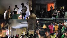 चंदौली में दुकान में लगी भीषण आग, लाखों का नुकसान; PHC से डॉक्टर गायब मिलनेपर हंगामा