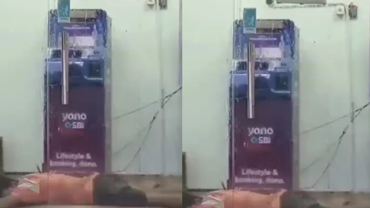 SBI ATM में घुसकर AC में सो गया शख्स, गार्ड गायब... सुरक्षा व्यवस्था पर उठे गंभीर सवाल