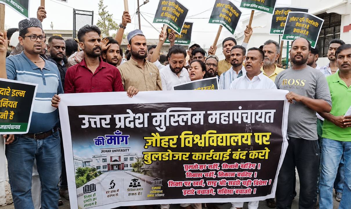'हमें बुलडोजर नहीं, कलम और कॉपी चाहिए...' जौहर यूनिवर्सिटी को बचाने के लिए मुस्लिम महापंचायत का एहतेजाज