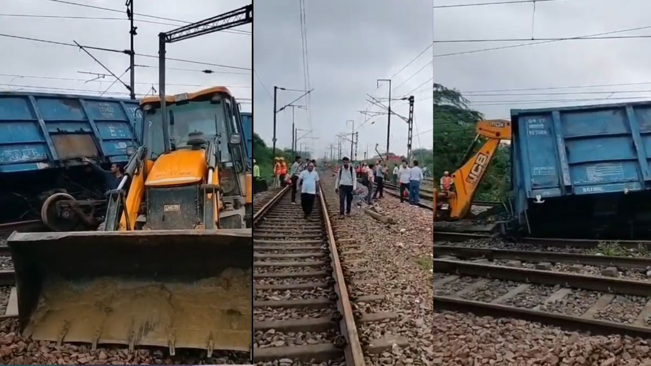 साहिबाबाद के पास मालगाड़ी के 5 डिब्बे पटरी से उतरे, 53 ट्रेनें प्रभावित