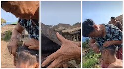 न कैंची, न ट्रिमर... चाकू जैसे दाओ से हेयरकट करती हैं ये दादी, दूर-दूर से बाल...