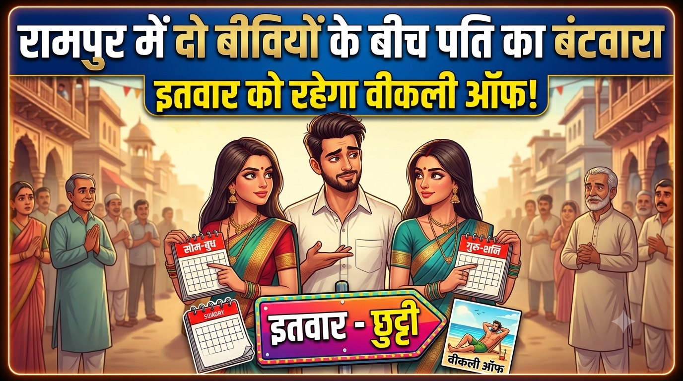UP News: रामपुर में दो बीवियों के बीच पति का बंटवारा; इतवार को रहेगा वीकली ऑफ!