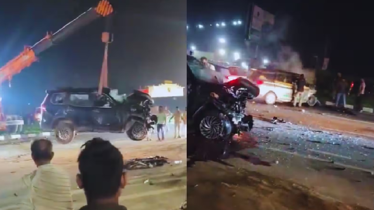 दिल्ली-लखनऊ हाईवे पर भीषण सड़क हादसा, बरातियों की स्कार्पियो पलटी, 3 की मौत, 9 की हालत गंभीर