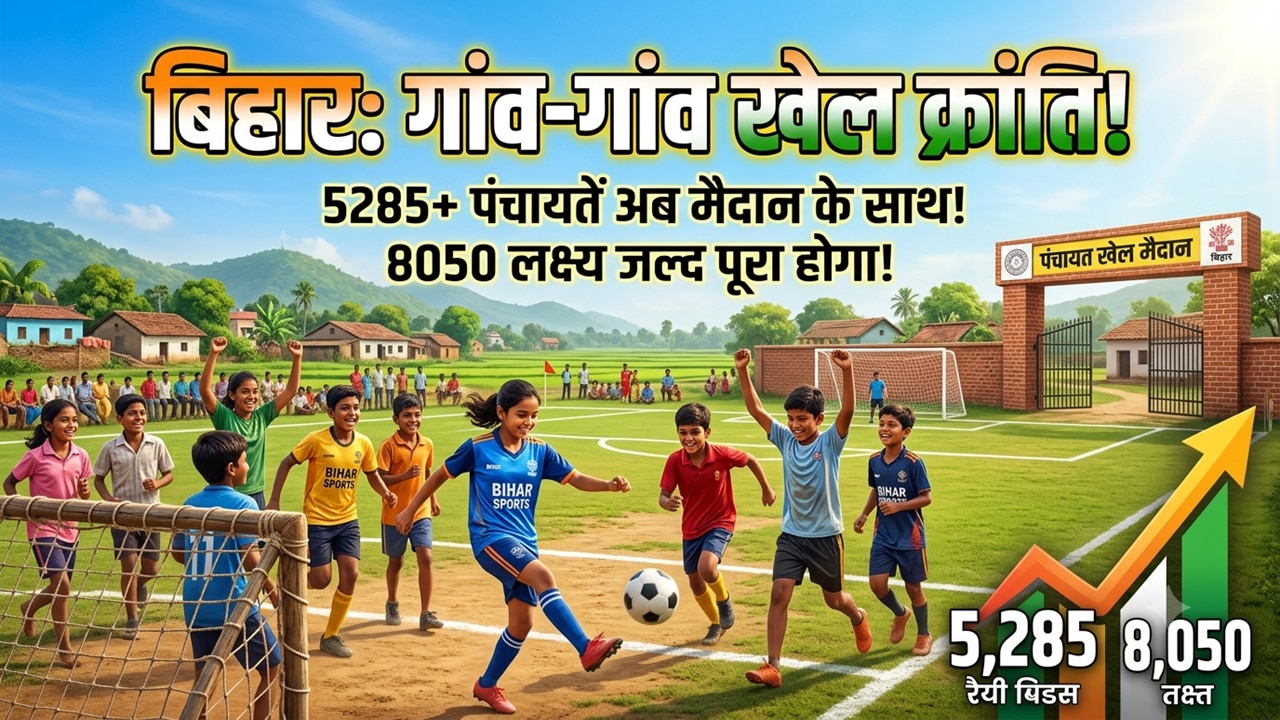 बिहार की हर पंचायत के पास होगा अपना खेल मैदान! 5317 में से 5285 बनकर तैयार, पूर्वी चंपारण टॉप पर