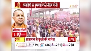 सीएम योगी ने मेरठ में कांवड़ियों पर की पुष्प वर्षा, हवाई सर्वे भी किया; देखें वीडियो