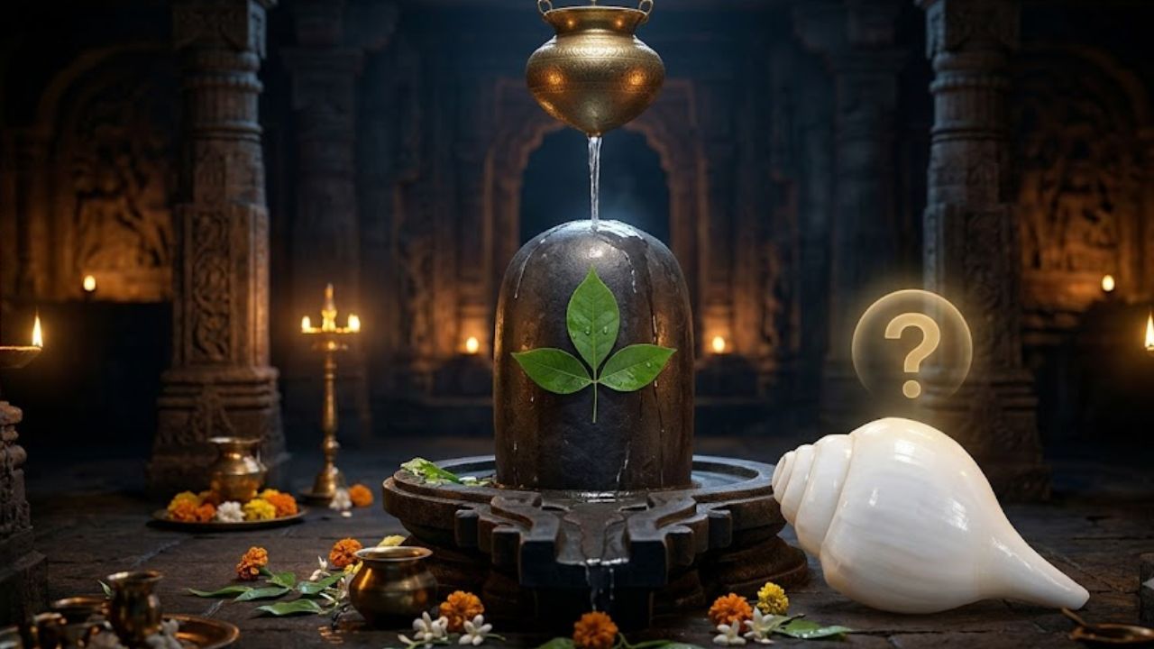 शिवलिंग पर बेलपत्र उल्टा क्यों चढ़ाते हैं? शिव पूजा में शंख क्यों नहीं बजाते, जानें वजह.. शिवलिंग पर बेलपत्र उल्टा क्यों चढ़ाते हैं? शिव पूजा में शंख क्यों नहीं बजाते, जानें वजह..