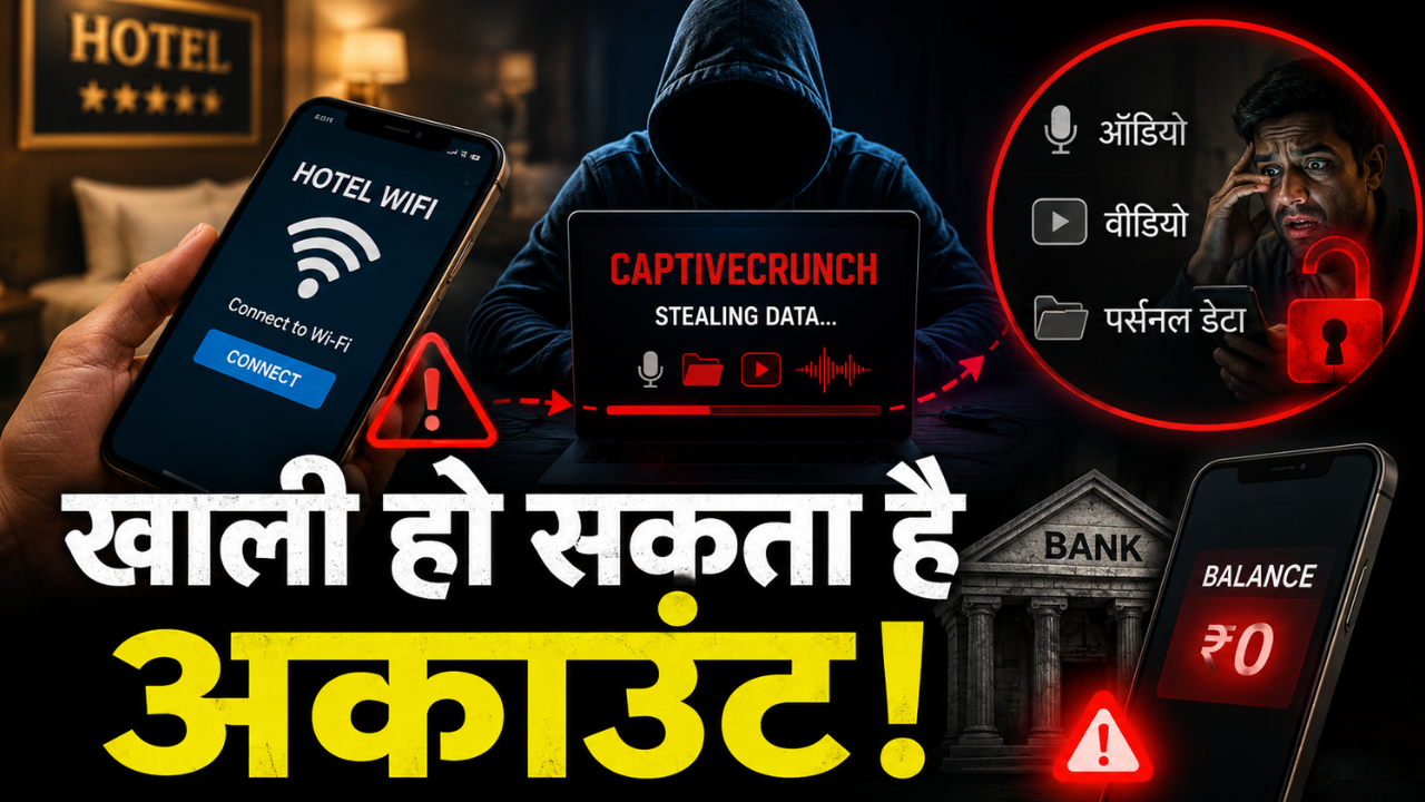 हैकर्स की नई चाल! होटल वाई-फाई से चुरा रहे आपका पर्सनल वीडियो और ऑडियो, जानिए ‘CaptiveCrunch’ का काला सच.. हैकर्स की नई चाल! होटल वाई-फाई से चुरा रहे आपका पर्सनल वीडियो और ऑडियो, जानिए ‘CaptiveCrunch’ का काला सच..