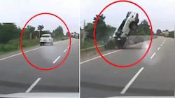 10 फीट हवा में उड़ी कार, पलक झपकते सब खत्म, अबान के एक्सीडेंट का भयानक वीडियो वायरल