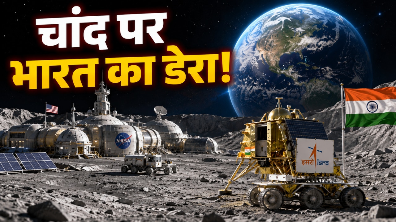 नासा का सबसे बड़ा मिशन और भारत की एंट्री! जानिए चांद के साउथ पोल पर मून बेस बनाने में इसरो का क्या होगा असली रोल