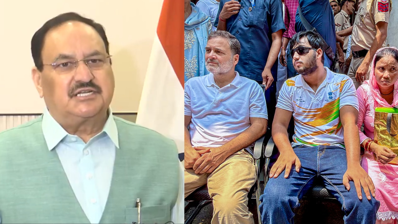 'राहुल कैमराजीवी, उन्हें फुटेज खाने की भूख', संसद मार्ग थाने में कांग्रेस के धरना को जेपी नड्डा ने बताया नौटंकी