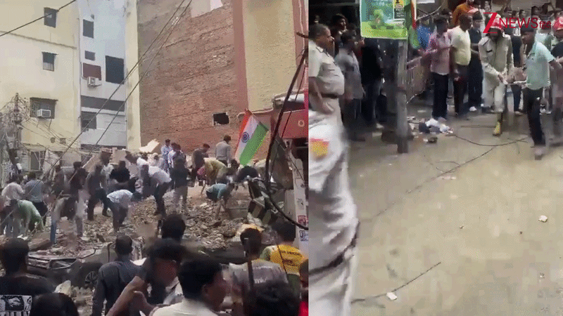 Delhi Building Collapse Building Reportedly Housing Children Hostel Collapses in Satya Niketan | दिल्ली में 5 मंजिला PG ढहने से कोहराम, 1 छात्र की मौत, कई मलबे में दबे, बिल्डिंग मालिक के