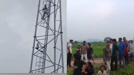 बिना बताए कहीं और चली गई थी पत्नी, तलाश में टावर पर चढ़ा पति....बोला- वापस लाओ