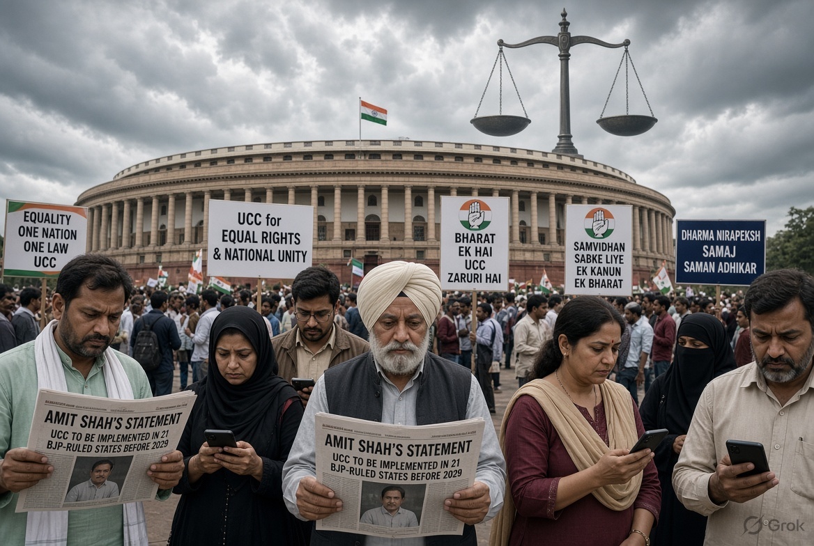 21 राज्यों में लागू होगा UCC; धार्मिक आज़ादी को लेकर खौफ के साये में मुसलमान! 21 राज्यों में लागू होगा UCC; धार्मिक आज़ादी को लेकर खौफ के साये में मुसलमान!