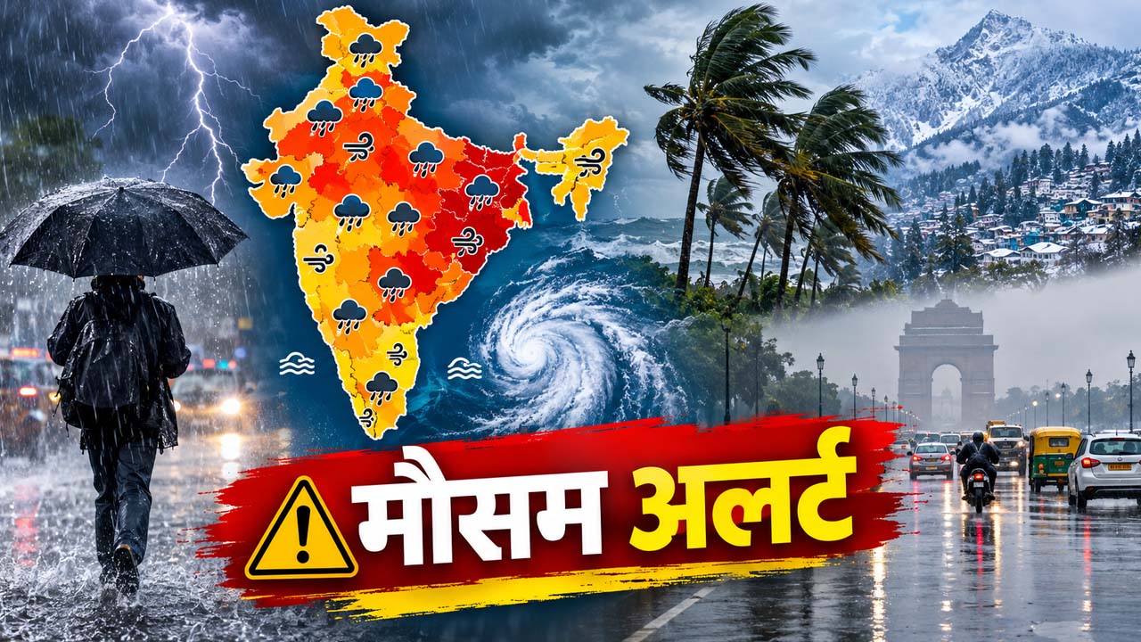 मनाली में पारा 3 डिग्री, 13 राज्यों में आंधी-बारिश का अलर्ट