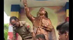 गाजियाबाद में आंबेडकर प्रतिमा से छेड़छाड़, चेहरे पर गंदा पदार्थ लगाने की कोशिश