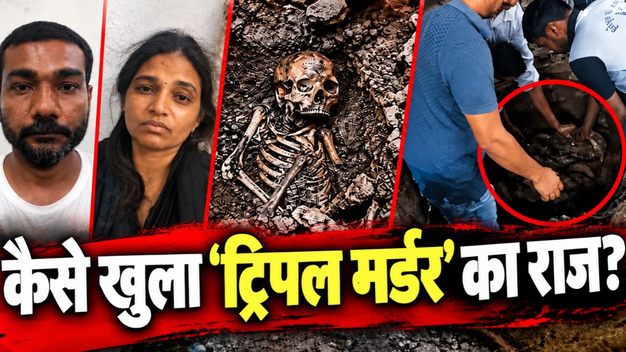 सूरत में 3 हत्याओं का खुलासा, श्मशान से कंकाल बरामद