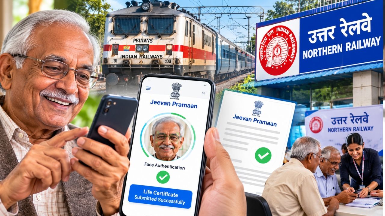 उत्तर रेलवे का DLC अभियान 5.0: घर बैठे मोबाइल से जमा करें जीवन प्रमाणपत्र, 30 नवंबर तक चलेगा विशेष कैंप