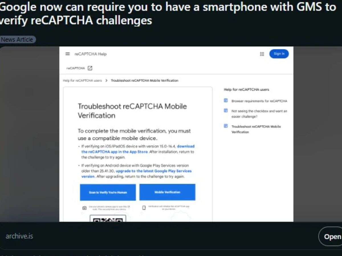 Google Bringing New reCAPTCHA System User Verification Through QR Scan ...