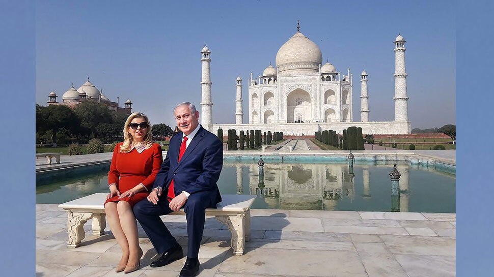 Israeli Prime Minister Benjamin Netanyahu and his Wife Sara Visit Taj Mahal Israeli Prime Minister Benjamin Netanyahu and his Wife Sara Visit Taj Mahal