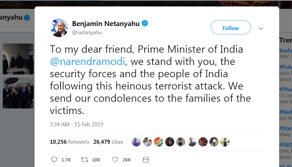 Benjamin Netanyahu tweet