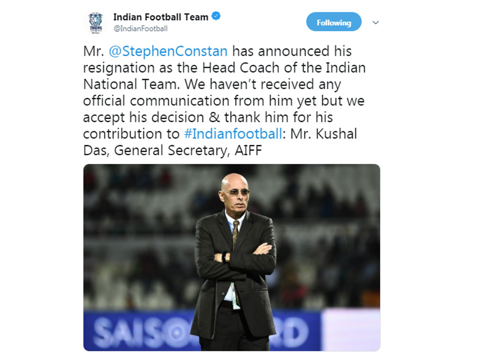 stephen constantine resigns