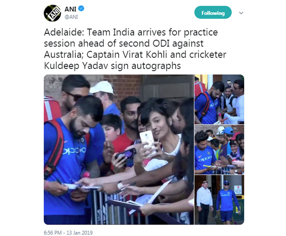 Female fans surrounds virat kohli 