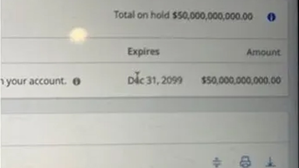 Bank accidentally deposits 50 Billion Dollars