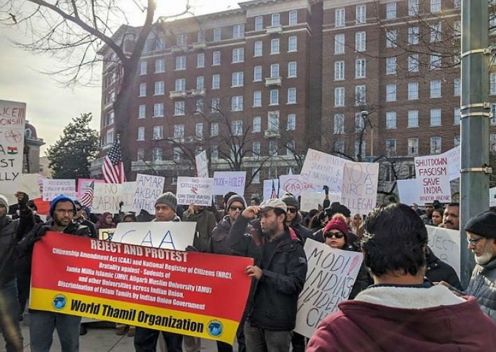 Indian people held rallies in support of CAA-NRC in US ...