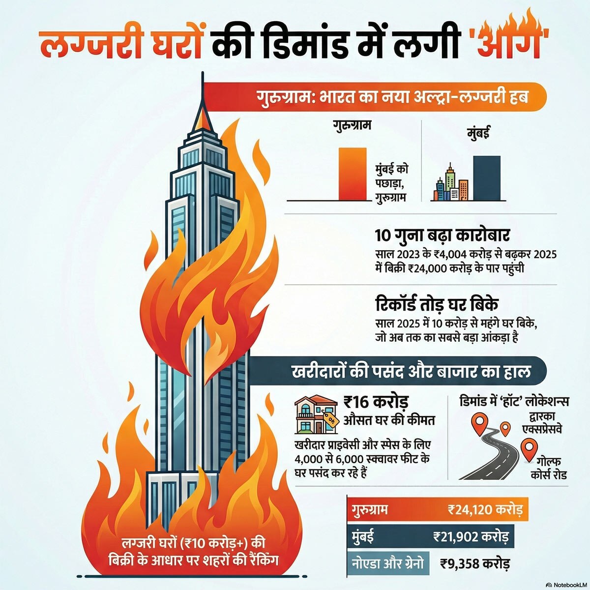 realestate news gurugram surpasses mumbai in rs 10 crore plus home ...