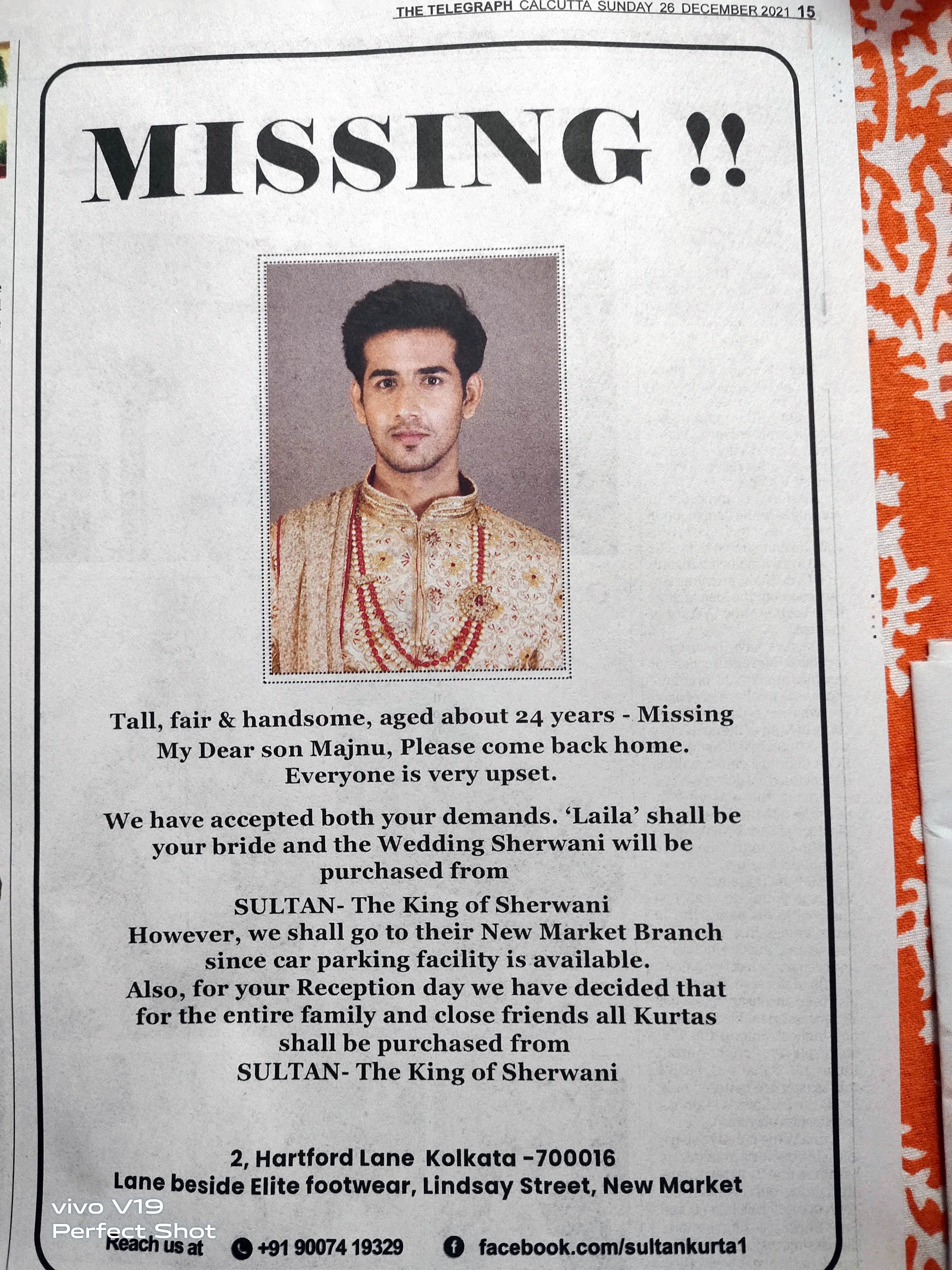 missing groom