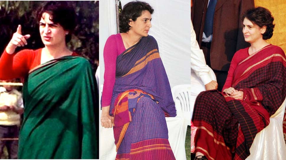 priyanka gandhi in saree