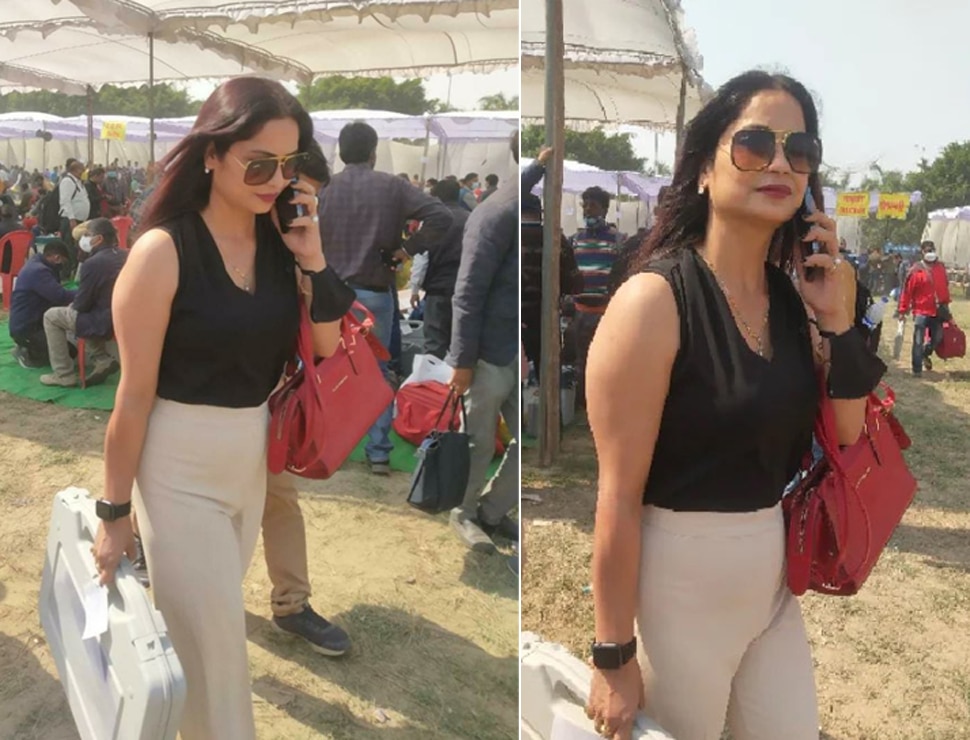 पीली साड़ी वाली Polling Officer Reena Dwivedi का ये Hot अवतार देखा आपने?