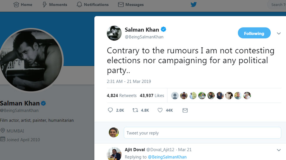 salman khan tweet
