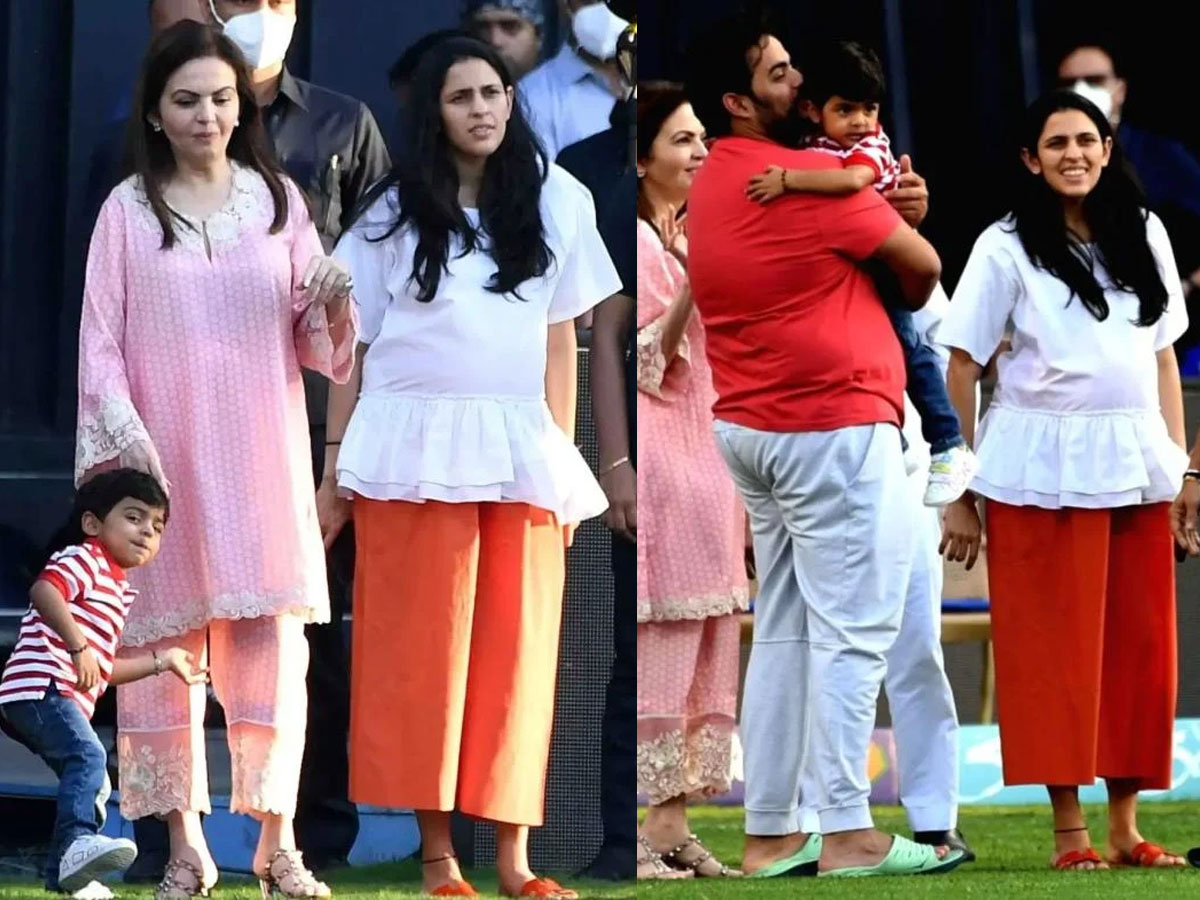 Pregnant Shloka Mehta flaunt baby bump with nita ambani akash ambani at ...